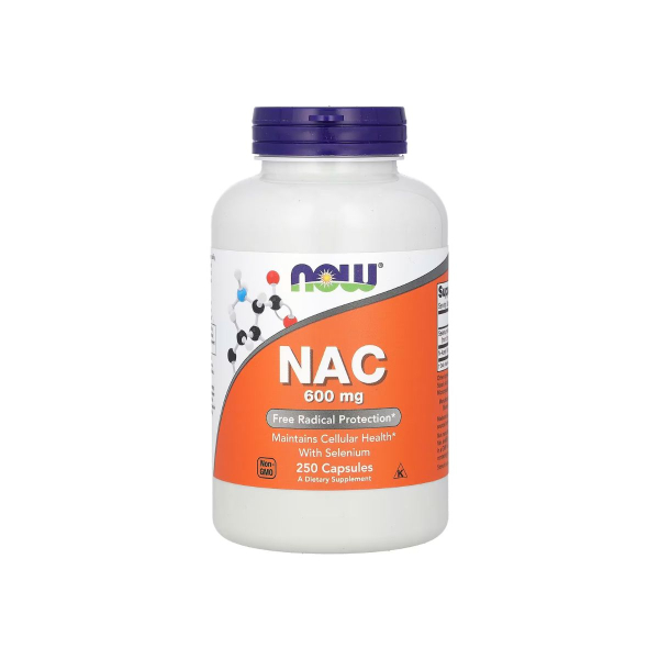 Дієтична добавка Now Foods NAC-Acetyl Cysteine 600 мг, 250 капсул