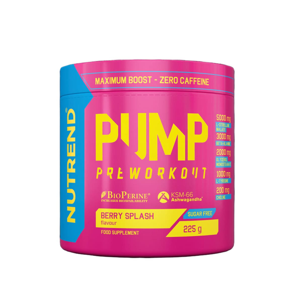 Предтренировочный комплекс Nutrend Pump Pre-Workout (ягодный всплеск) 225 г