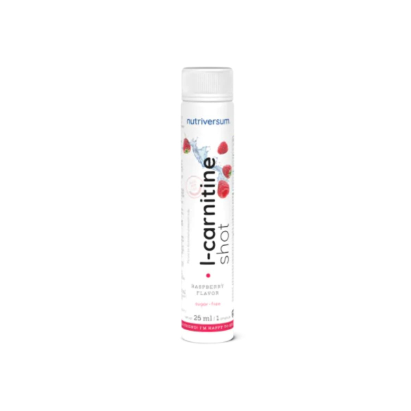 Рідкий L-карнітин шот Nutriversum Liquid L-Carnitine Shot (малина) 25 мл