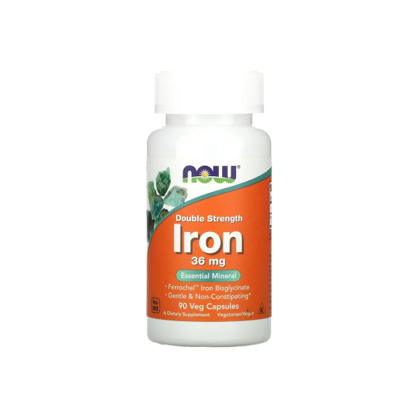 Залізо Now Foods Iron, 36 мг, 90 капсул