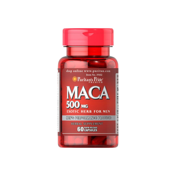 Eкстракт кореня Мака Puritan's Pride Maca, 500 мг, 60 капсул