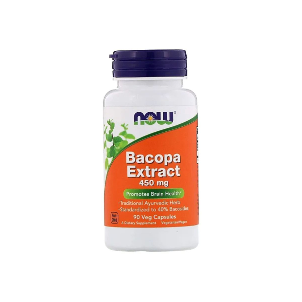 Екстракт бакопи Now Foods Bacopa Extract, 450 мг, 90 капсул 