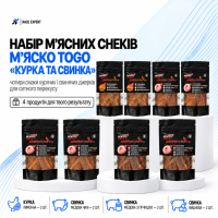 Набір «Набір м'ясних снеків М'яско ToGo Курка та свинка Race Expert Club» — абонемент на 3 місяці
