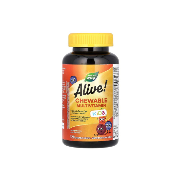 Мультивітамін для дітей Nature's Way Alive! Kids Multi Chewables, 120 жувальних таблеток