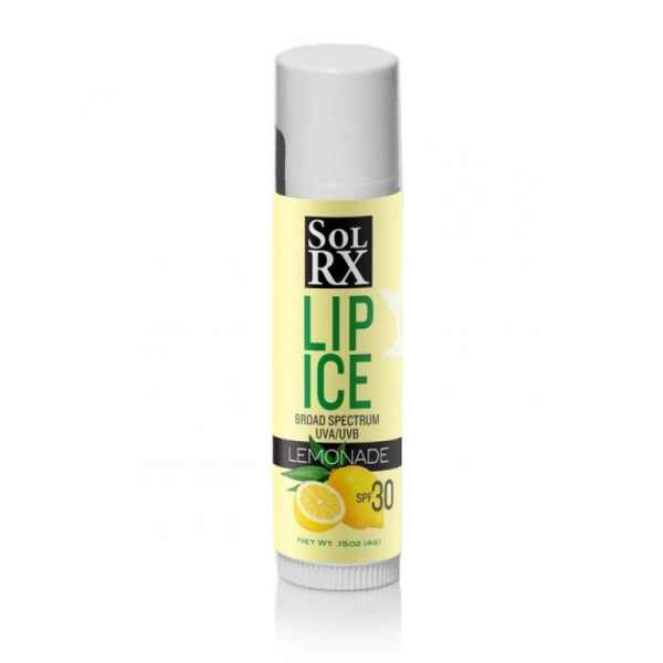 Солнцезащитный бальзам для губ SolRx Lip Ice SPF 30 (лимонад) 4 г