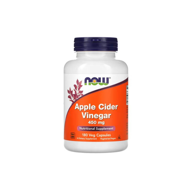 Яблучний оцет Now Foods Apple Cider Vinegar, 450 мг, 180 капсул