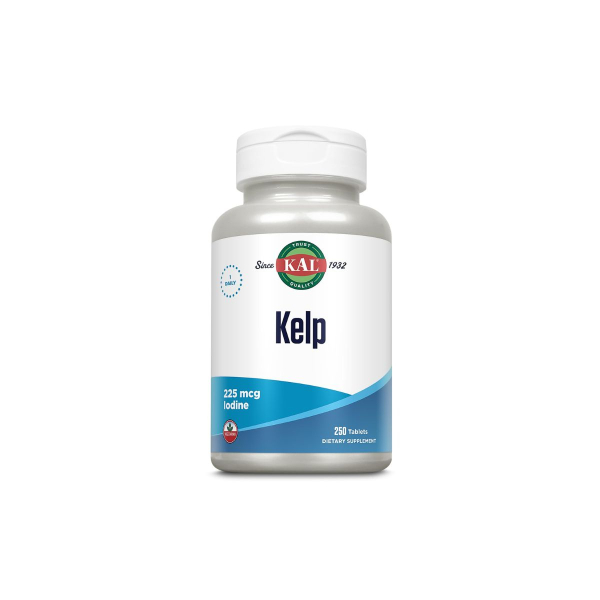 Комплекс для щитоподібної залози KAL Kelp Iodine, 225 мкг, 250 таблеток
