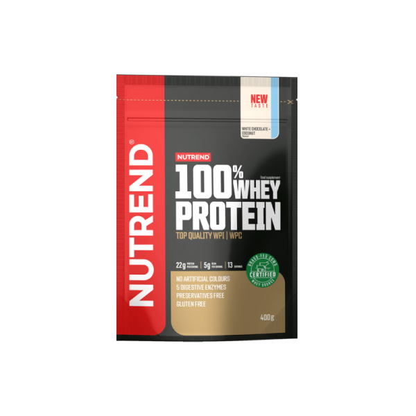 Протеин Nutrend 100% Whey Protein (белый шоколад + кокос) 400 г 