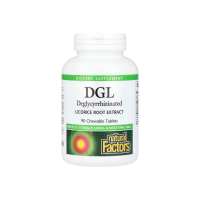 Корень солодки Natural Factors DGL, 400 мг, 90 жевательных таблеток