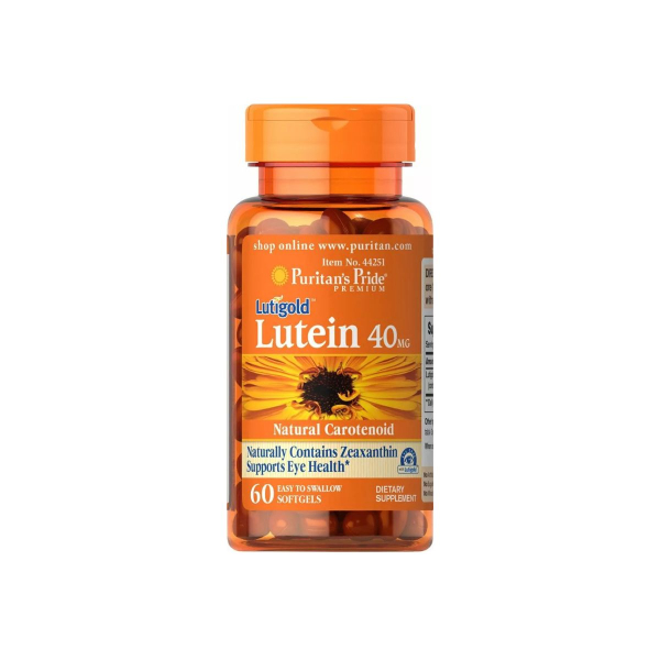 Лютеїн та зеаксантин Puritan's Pride Lutein with Zeaxanthin, 40 мг, 60 софтгелів