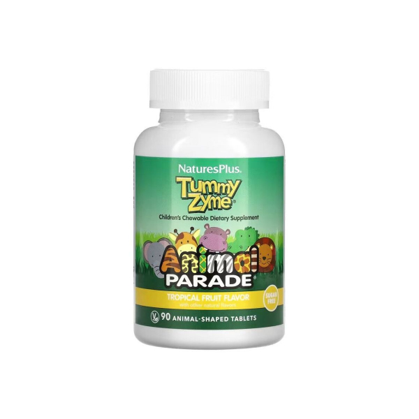 Пробіотики для дітей Nature's Plus Kids Tummy Zyme, 90 жувальних таблеток 