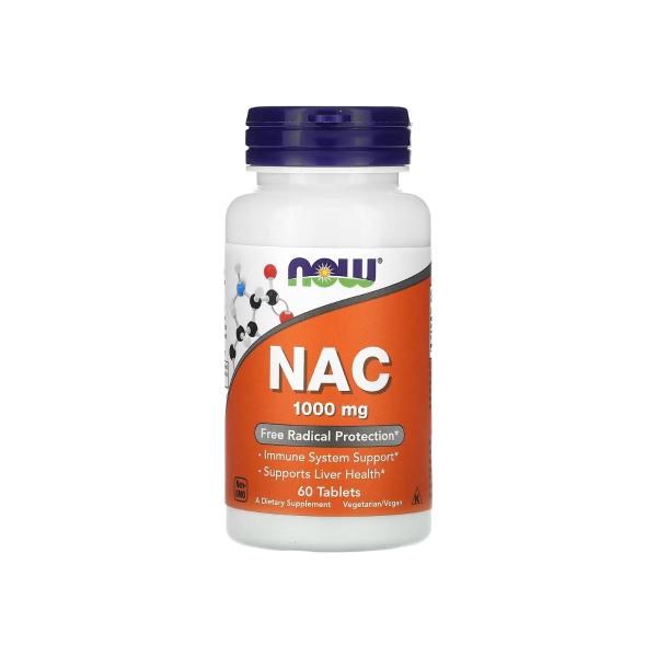 Добавка Now Foods NAC, 1000 мг, 60 таблеток