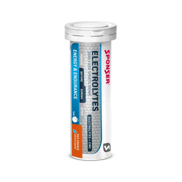 Электролиты в таблетках Sponser Electrolytes (красный апельсин) 45 г