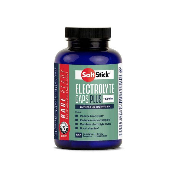 Сольові таблетки SaltStick Electrolyte Caps + кофеїн, 100 таблеток