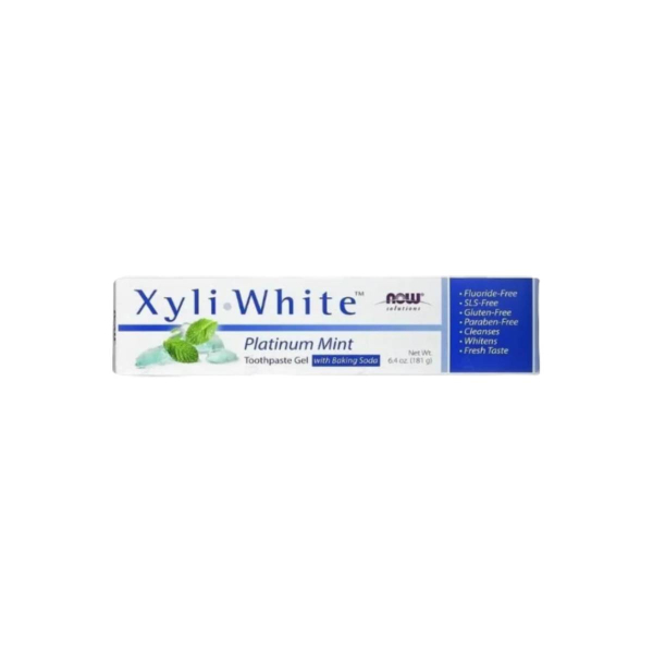 Зубна паста - гель Now Foods Xyli White Platinum Mint (м'ята з харчовою содою) 181 г