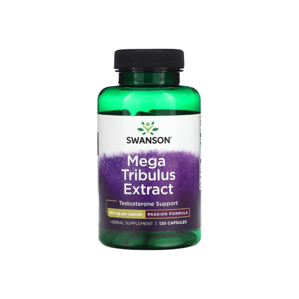 Для підвищення тестостерону Swanson Mega Tribulus Extract, 250 мг, 120 капсул