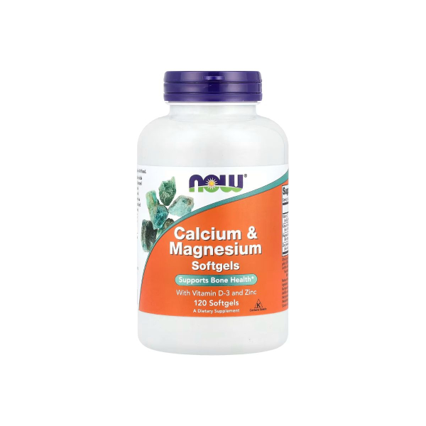Кальцій, магній та вітамін D3 Now Foods Calcium & Magnesium + D3, 120 софтгелів