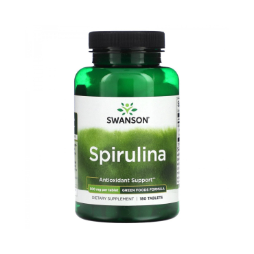 Спіруліна Swanson Spirulina, 500 мг, 180 таблеток 