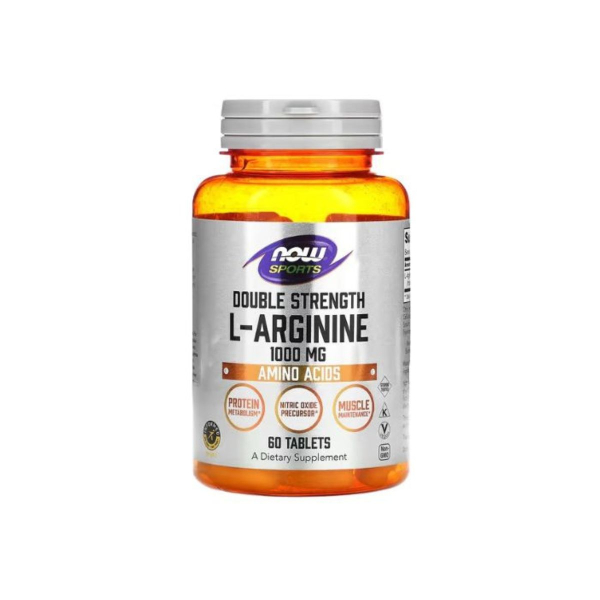 Амінокислота Now Foods L-Arginine, 1000 мг, 60 таблеток