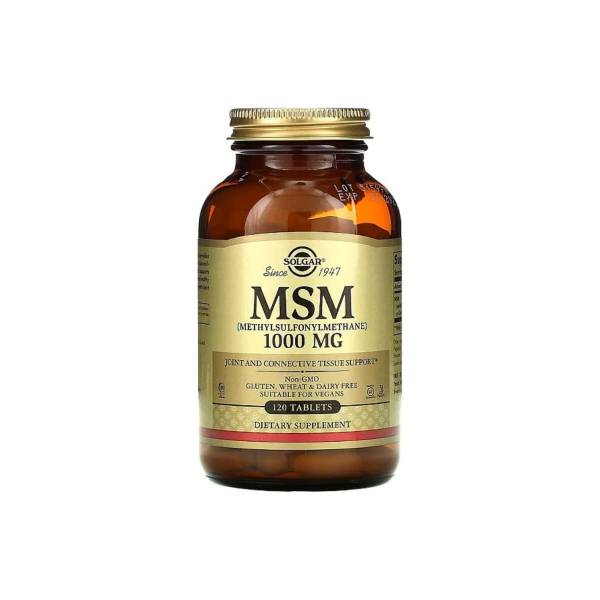 Метилсульфонилметан Solgar MSM, 1000 мг, 120 таблеток