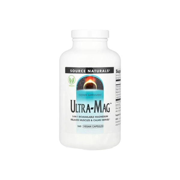 Комплекс із магнієм Source Naturals Ultra-Mag, 360 капсул