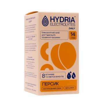 Електролітний комплекс Hydria Daily (персик) 14 стіків