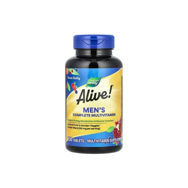 Мультивітаміни для чоловіків Nature's Way Alive! Men's Complete Multivitamin, 130 таблеток