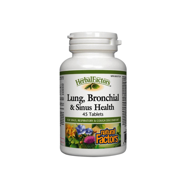 Комплекс для дихання Natural Factors Lung, Bronchial & Sinus, 45 таблеток