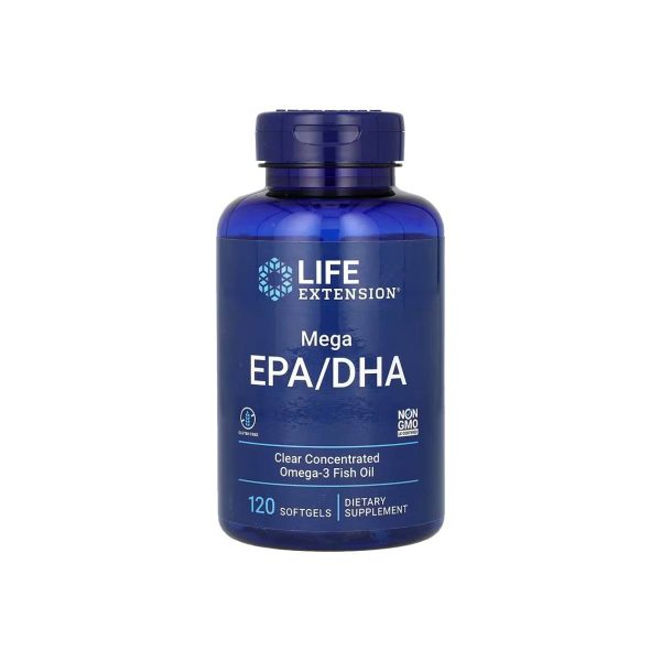 Жирні кислоти Life Extension Mega EPA/DHA, 120 софтгелів 