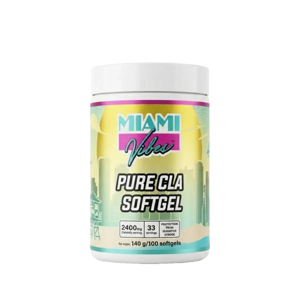 Жироспалювач MIAMI VIBES PURE CLA Softgel, 140 г, 100 софтгелів 