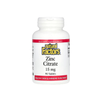 Цитрат цинка Natural Factors Zinc Citrate, 15 мг, 90 таблеток