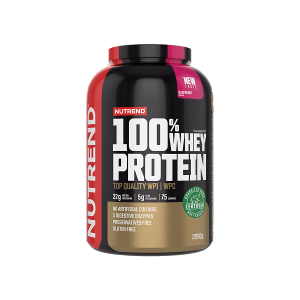 Протеин Nutrend 100% Whey Protein (малина) 2250 г