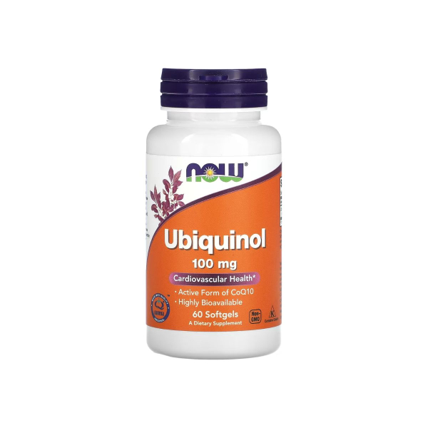 Убіхінол Now Foods Ubiquinol, 100 мг, 60 капсул