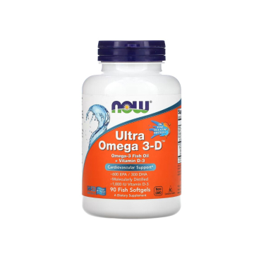 Омега-3 Now Foods Ultra Omega 3-D Fish Oil, 90 софтгелів