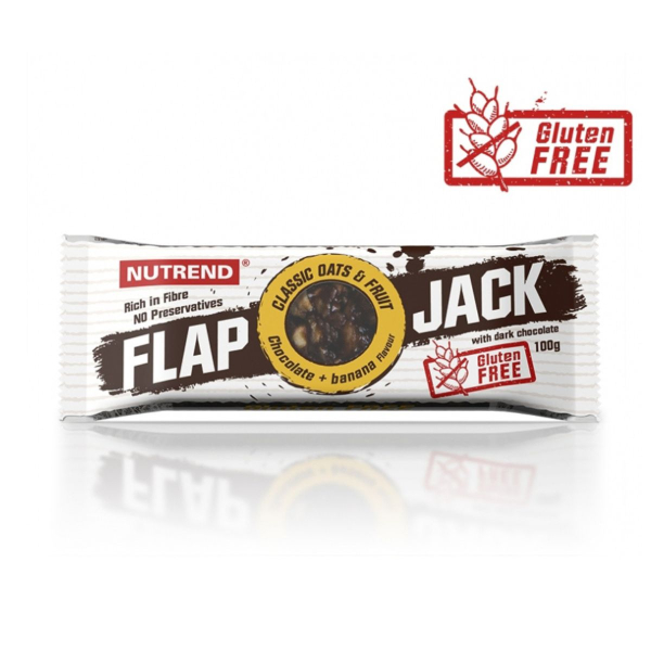 Углеводный батончик Nutrend Flapjack (шоколад + банан) 100 г