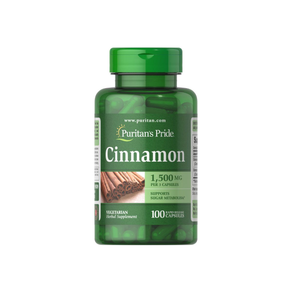 Кориця Puritan's Pride Cinnamon, 500 мг, 100 капсул
