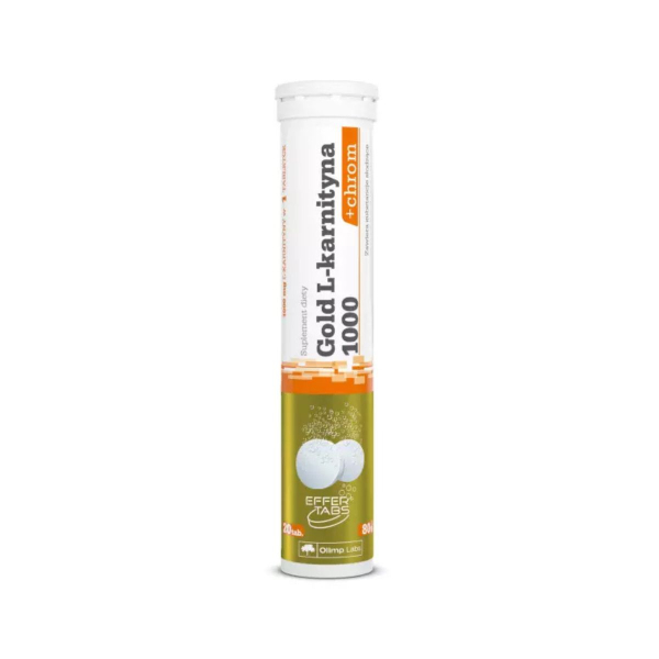 Жироспалювач Olimp Gold L-Carnitine 1000 + Chrom (лимон-м'ята) 20 таблеток