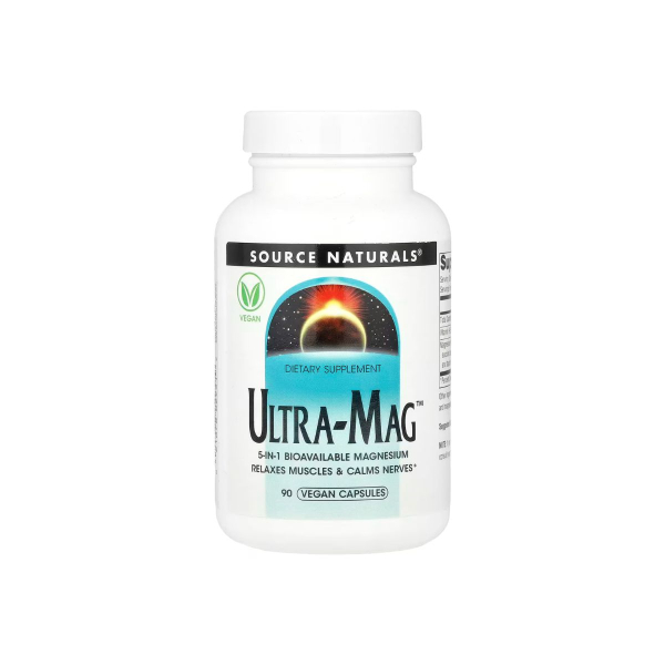 Комплекс із магнієм Source Naturals Ultra-Mag, 90 капсул