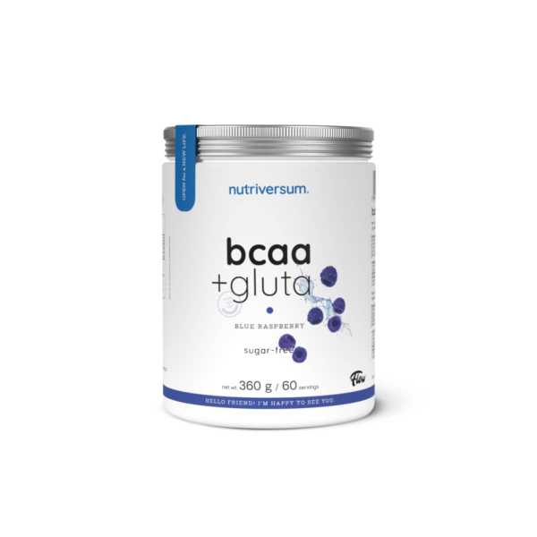 Амінокислоти Nutriversum BCAA + Gluta sugar free (блакитна малина) 360 г