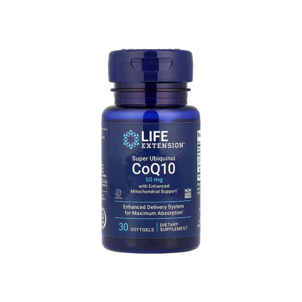 Убіхінол Life Extension Super Ubiquinol CoQ10, 50 мг, 30 софтгелів