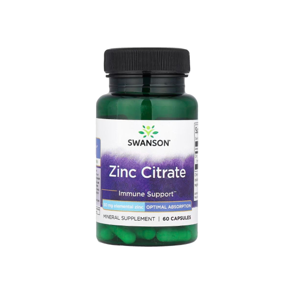 Цитрат цинку Swanson Zinc Citrate, 50 мг, 60 капсул