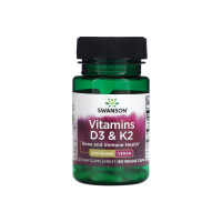 Вітаміни Swanson Vitamins D3 & K2 (2,000 IU & 75 mcg) 60 капсул