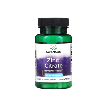 Цитрат цинку Swanson Zinc Citrate, 30 мг, 60 капсул