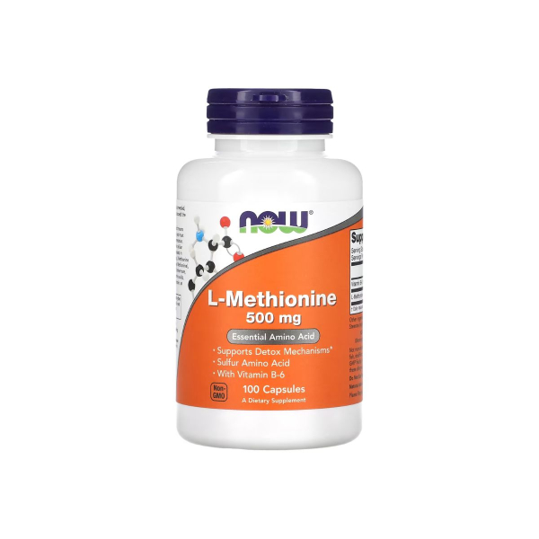Амінокислота Now Foods L-METHIONINE , 500 мг, 100 капсул